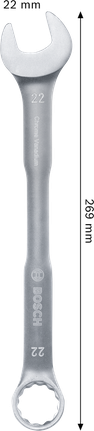 Kunci kombinasi Bosch 22 mm krom vanadium.